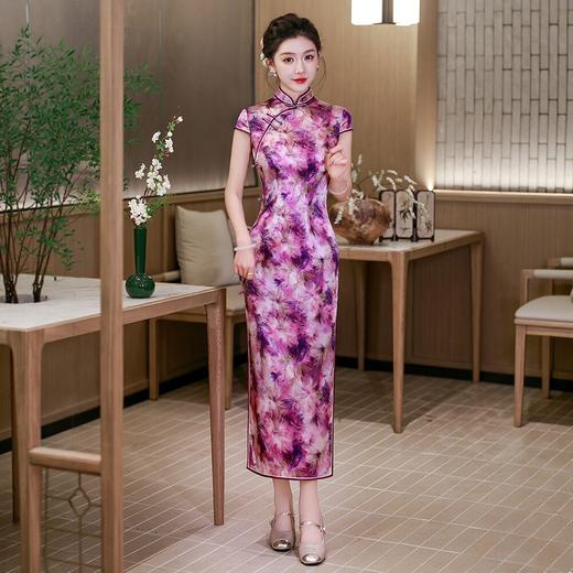 桑蚕丝真丝旗袍优雅气质修身WXG20264 商品图0