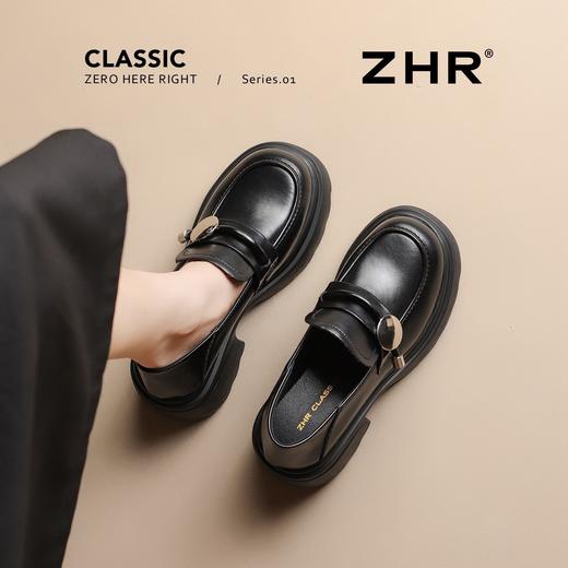 【增高7cm】ZHR则则真皮厚底乐福鞋女2025新款学院风舒适柔软单鞋 商品图2