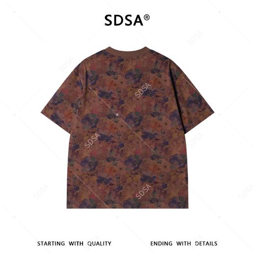 26T154SDSA男装2026新款高贵轻奢设计感撞色植物花卉圆领短袖T恤百搭 商品图5