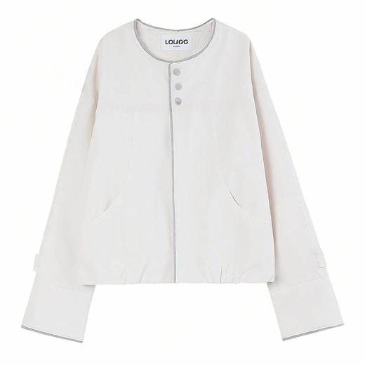 百媚生 时尚圆领女士短外套简约休闲夹克BKXYFS6928 商品图3