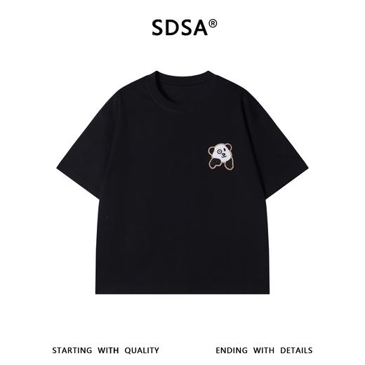 26157SDSA男装2026新款高贵轻奢国风立体珠子熊猫设计圆领短袖T恤百搭 商品图1