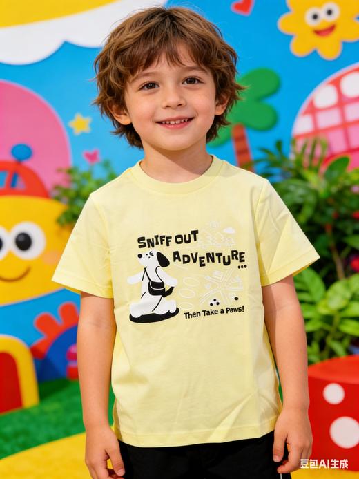 佐丹奴童装26年新款全棉印花短袖T恤衫03096207 商品图0