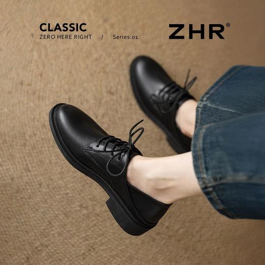 ZHR则则时尚复古英伦单鞋2025秋季新款轻便百搭舒适气质通勤皮鞋 商品图0