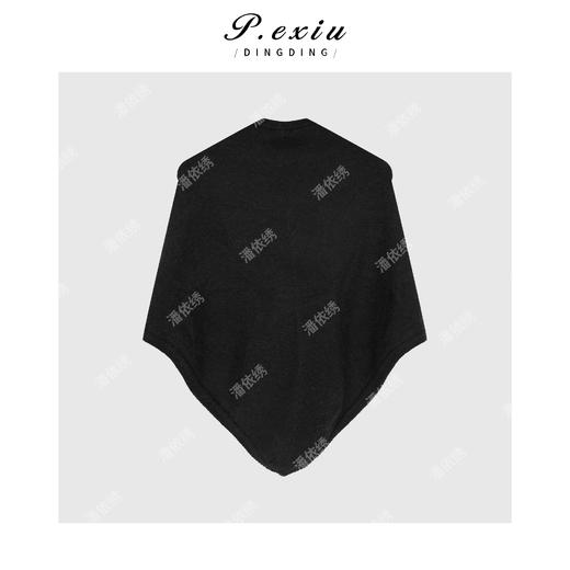 03-3潘依绣丁丁宠粉羊-毛优雅气质大三角披肩Q7831 商品图1