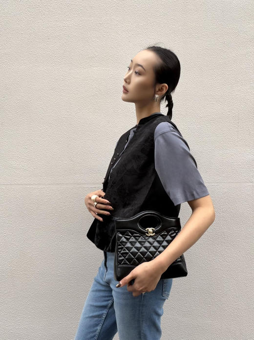 【中式之美】噢蜜ooomeooo真丝拼接马甲“一件搭所有” 商品图2