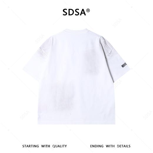 SG8752SDSA男装2026新款高贵轻奢美式简约撞色印花字母圆领短袖T恤百搭 商品图4
