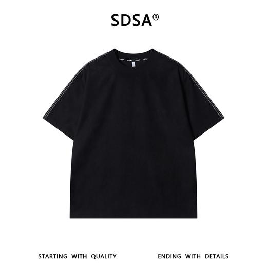 26T220SDSA男装2026新款高贵轻奢时尚简约纯色圆领短袖T恤百搭宽松上衣 商品图1