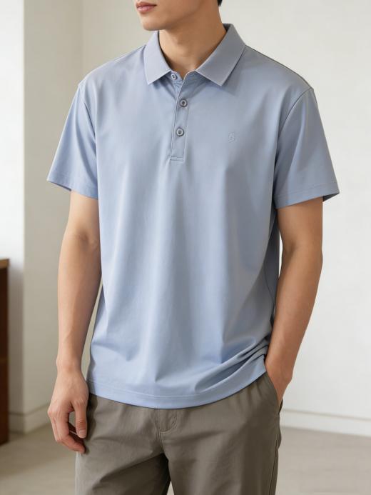 G2000男装SS26商场新款【凉感】全棉休闲剪裁短袖POLO衫61140084 商品图1