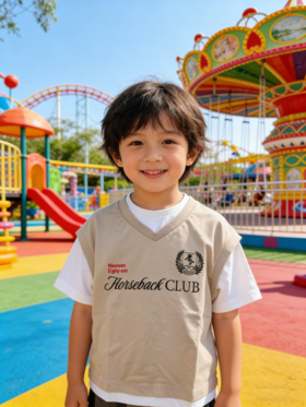 佐丹奴童装26年新款全棉平纹假两件绣花短袖T恤衫03026202