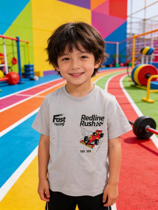 佐丹奴童装26年新款全棉平纹印花短袖T恤衫03096201 商品图1