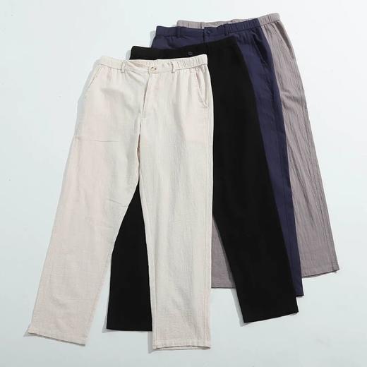 U家同款男女装棉麻混纺休闲裤 商品图2