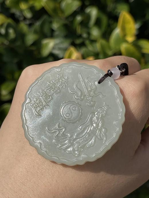 籽料白玉道教尊者与经文吊坠牌，顺丰包邮 商品图8