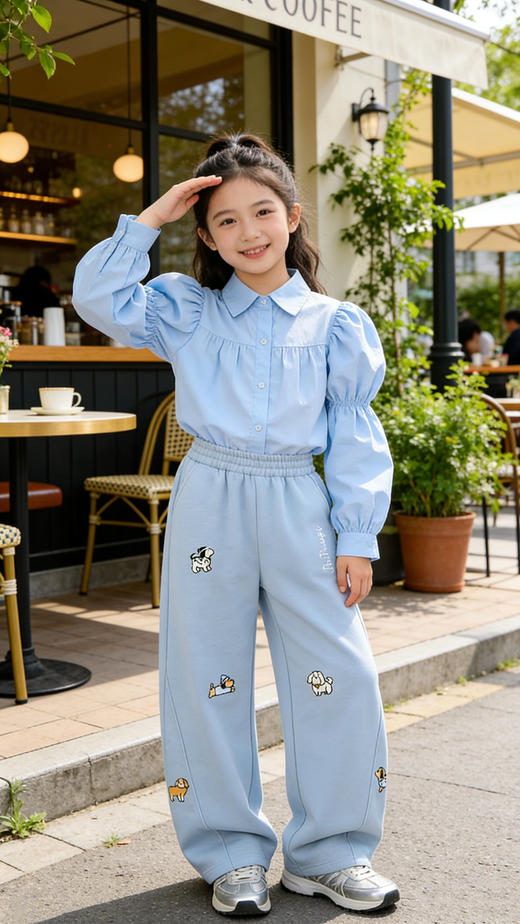 💕春日神裤上线！【西蒙日记小狗刺绣弯刀裤】☺️软糯亲肤 + 显高显瘦 + 萌趣刺绣，一条搞定娃的所有穿搭场景 商品图4