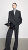 法小曼*子珍条纹气质西装套装高级显瘦休闲风宽松灰色西服 商品缩略图3