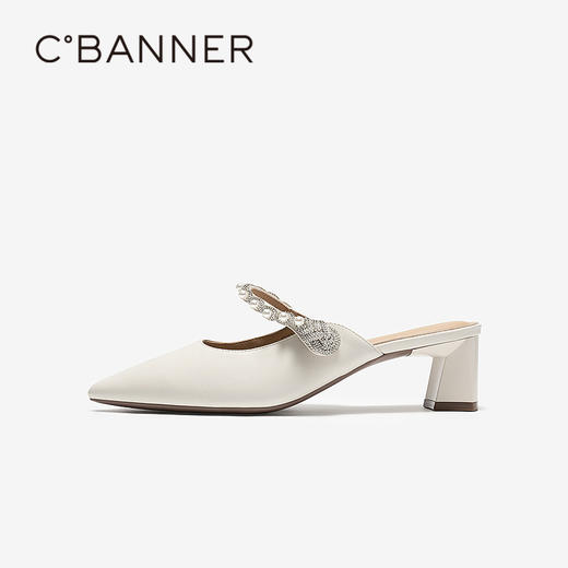 【上新】【静音系列】千百度珍珠绊带包头拖女2026夏季新外穿拖鞋A26285668 商品图2