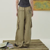 谜底工装阔腿裤长裤2026年夏季新品松紧腰裤脚可调节女262MK0623 商品缩略图2