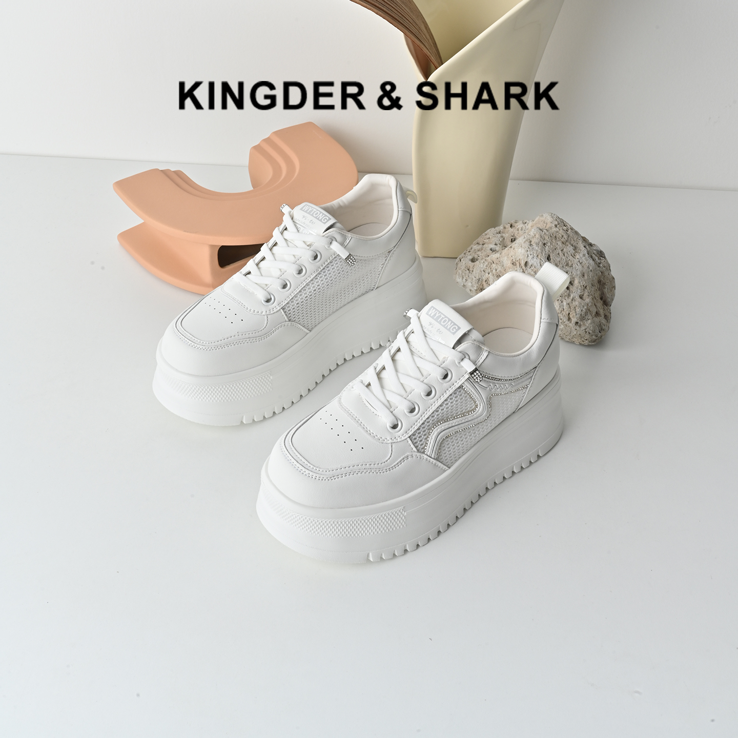 经典鲨2026年夏季专柜新品一脚蹬透气轻便薄款厚底休闲鞋女KW510-629021