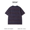 26T145SDSA男装2026新款高贵轻奢设计感撞色条纹刺绣明线圆领短袖T恤潮 商品缩略图4