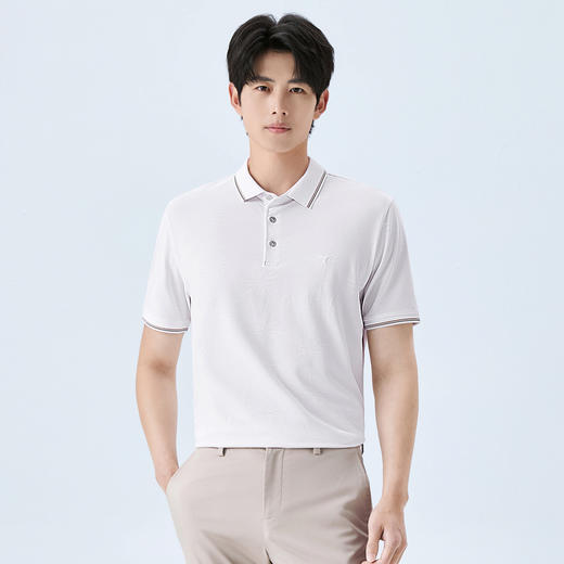 【提花POLO衫】柒牌短袖POLO衫2026夏季新款男士休闲上衣时尚 130T70300 商品图1