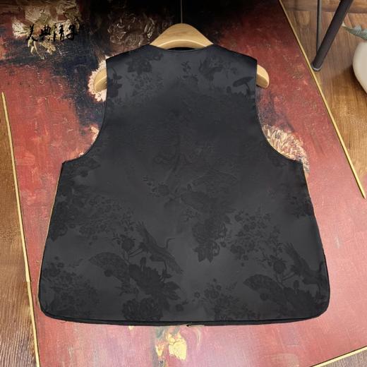 新中式提花拼接圆领单排扣马甲 商品图3