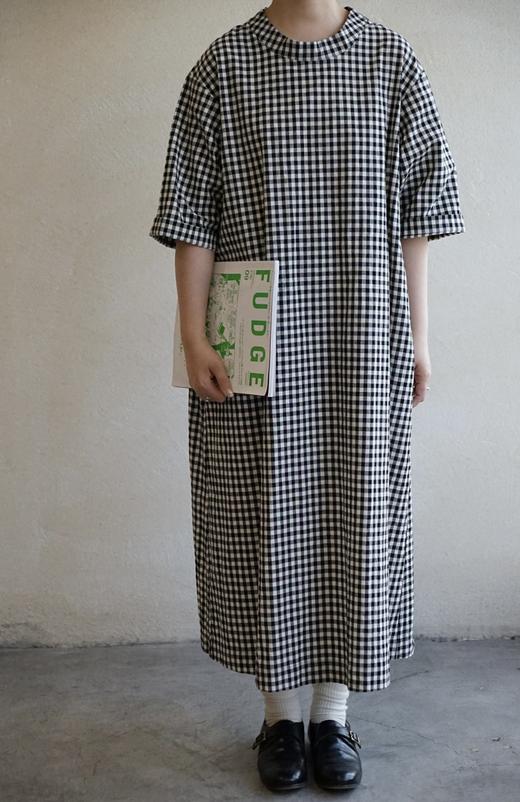 Atelier d'antan 圆领格纹连衣裙 商品图5
