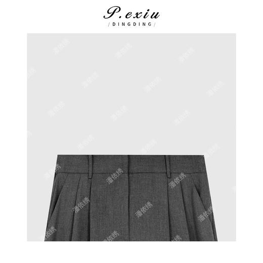 03-3潘依绣丁丁宠粉醋酸极简风压褶西装裤阔腿休闲裤Q67132 商品图2