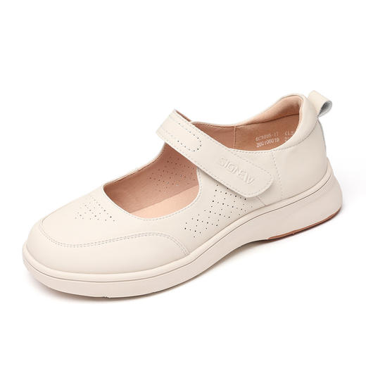 信诺妈妈鞋平底软底舒适不累脚单鞋中老年休闲皮鞋女2026春季新款6C5096-1T 商品图3