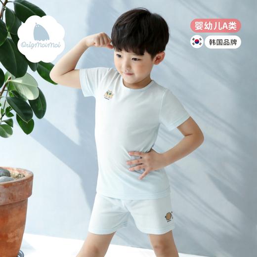 【丝麻棉 短袖套】韩国moimoi春夏5分短袖家居服套装 商品图0