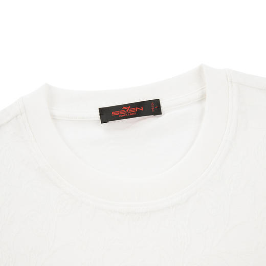 【提花T恤】柒牌短袖男装2026夏季新款圆领含莱赛尔休闲上衣 130T71940 商品图2