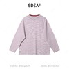 SDSA男装2026新款高贵轻奢时尚简约条纹圆领长袖T恤百搭宽松上衣 商品缩略图4