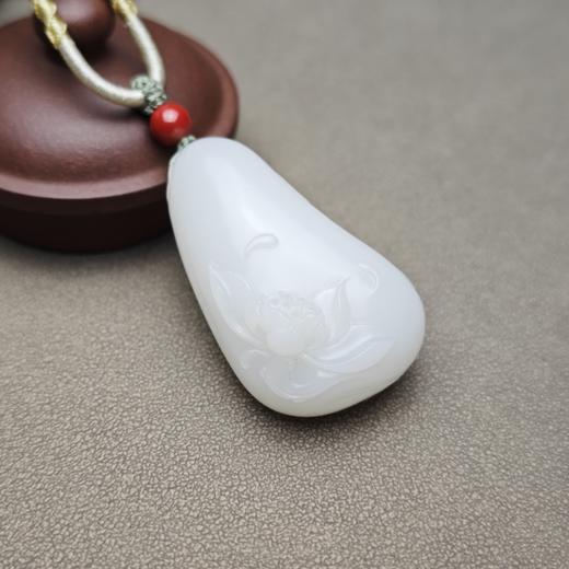 新疆和田玉且末料羊脂玉超白花开富贵 312-2 商品图1