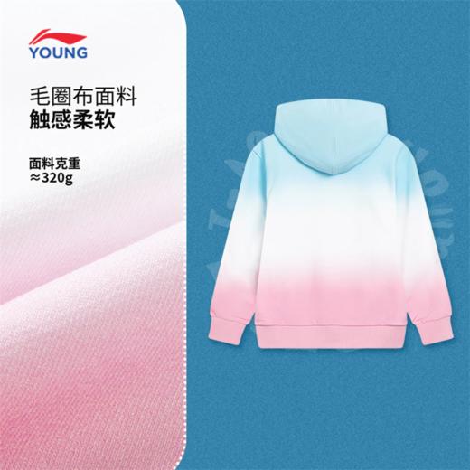 李宁女大童宽松套头连帽卫衣YWDW090 商品图0