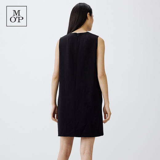 Marc O'Polo/MOP 2025夏季新款V领无袖黑色简约短款连衣裙子女士 商品图3