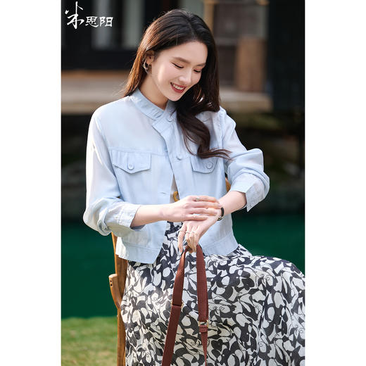 米思阳2026春夏新款夏日休闲外套百搭宽松休闲短外套女1862 商品图0