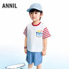 【实体店同款】男童圆领短袖针织衫夏季新款安奈儿童装XB621168 商品缩略图1