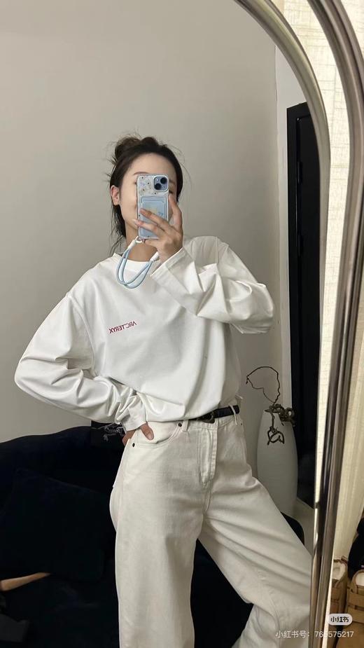 F031614春秋新款男女同款发泡三色彩标浮雕印花长袖T恤 商品图14