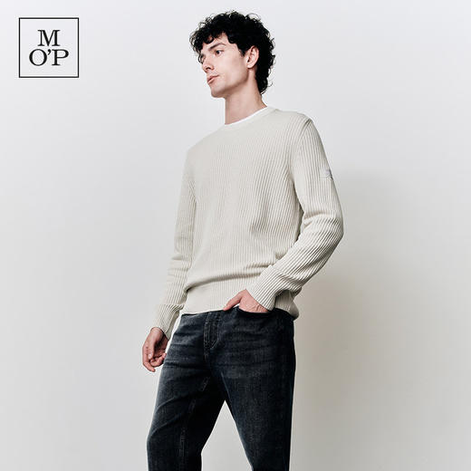[托尼克罗斯同款]Marc O'Polo25春秋新款坑条毛衫纯色简约毛衣男 商品图4