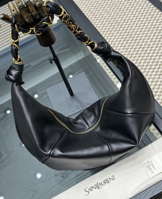 新款杨树林Amlia羊皮hobo饺子包单肩大容量腋下包 商品图10