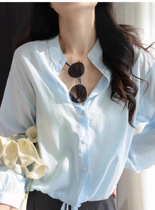 【多妈团购 天丝亚麻·老钱风衬衫】天然纤维亚麻，配合兰精天丝和棉，不闷不热，超透气~宽松微落肩 轻松拿捏松弛感--连横 商品图6