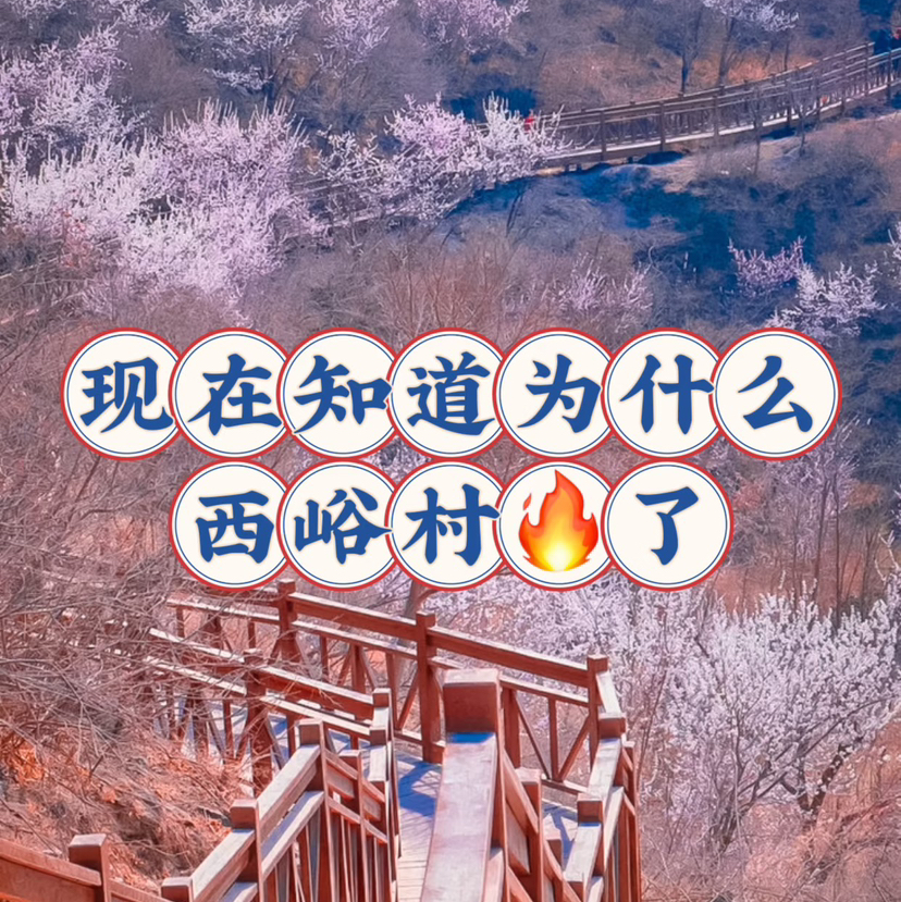 清明1天【西峪村桃花68元】网红打卡西峪村-徒步桃花栈道赏漫山桃花-