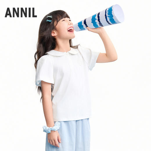 【实体店同款】女童短袖针织衫夏季新款安奈儿童装AG621221 商品图1