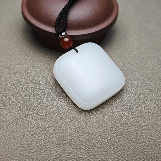 新疆和田玉且末料羊脂玉规整小方牌 312-17 商品图2