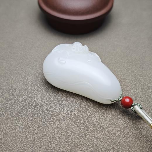 新疆和田玉且末料羊脂玉超白花开富贵 312-2 商品图4