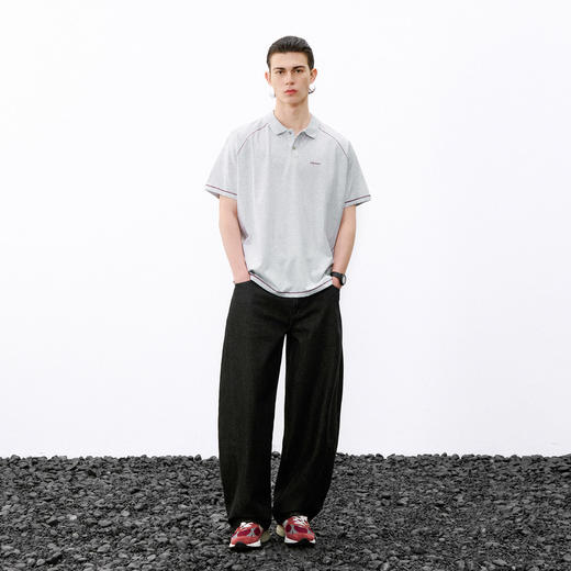 714street辑明线凉感速干运动POLO衫男2026夏季潮牌宽松短袖上衣 商品图3