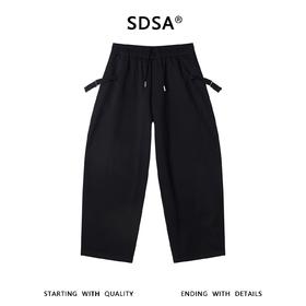 SDSA男装2026新款高贵轻奢韩版百搭侧边织带设计抽绳休闲裤百搭