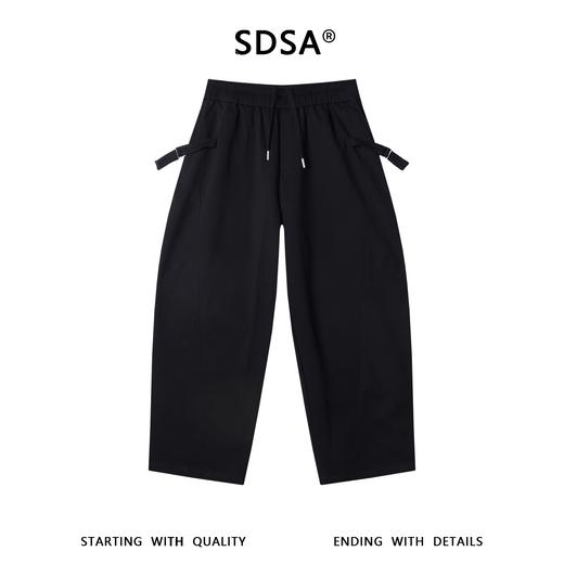 SDSA男装2026新款高贵轻奢韩版百搭侧边织带设计抽绳休闲裤百搭 商品图0