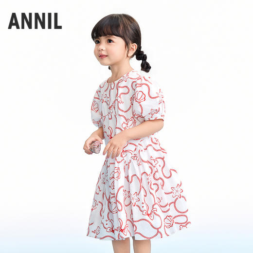 【实体店同款】女童短袖连衣裙夏季新款安奈儿童装XG623115 商品图2