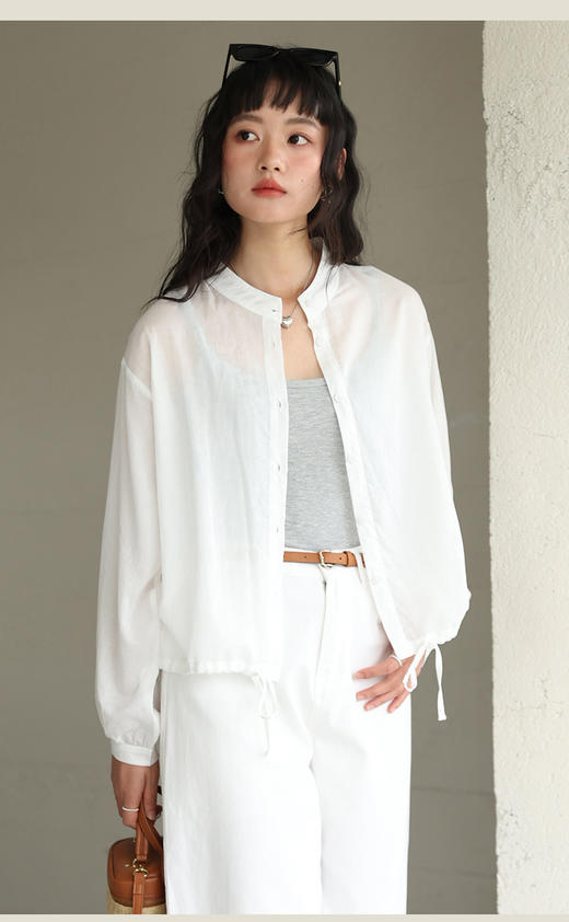 【多妈团购 天丝亚麻·老钱风衬衫】天然纤维亚麻，配合兰精天丝和棉，不闷不热，超透气~宽松微落肩 轻松拿捏松弛感--连横 商品图8