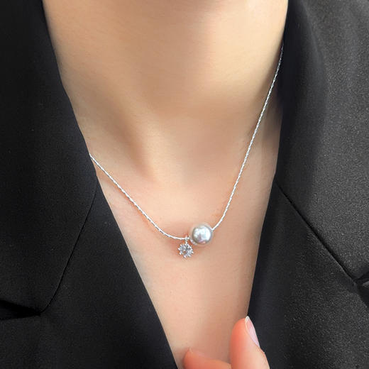 BAOFANDI宝梵迪2026新款高级感法式爆闪小太阳轻奢优雅气质百搭珍珠项链BF 商品图4