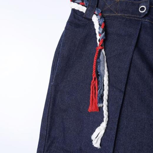 SDSA男装2026新款高贵轻奢美式编织抽绳阔腿牛仔裤复古街头风裤子 商品图2